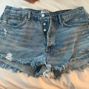Agolde Parker relaxed cut denim shorts